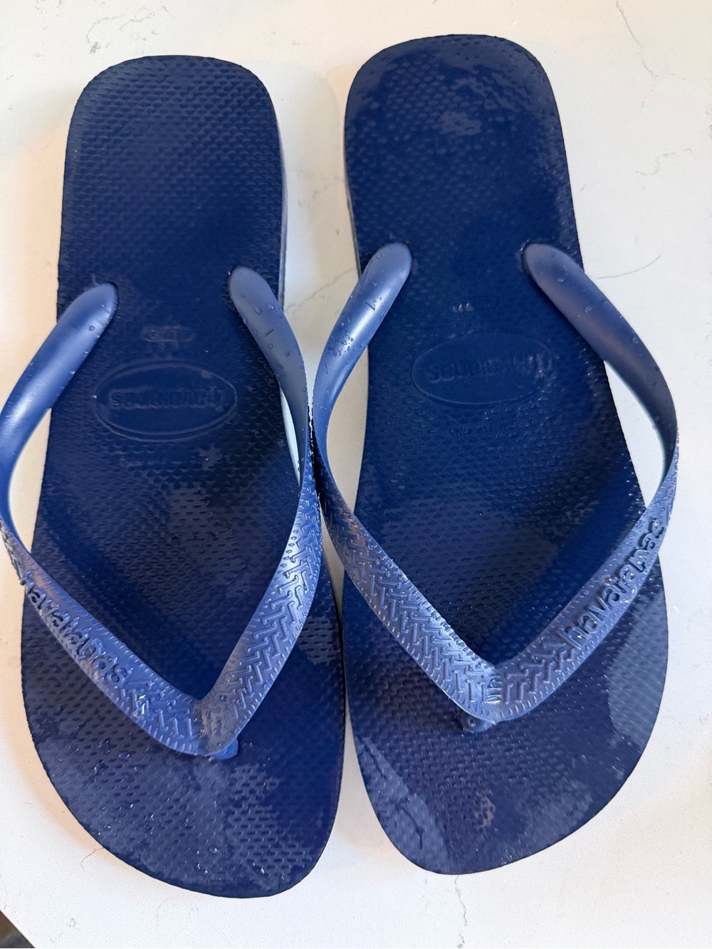 Havaianas Men’s Sz 13  Slim Flip Flop - Navy Blue